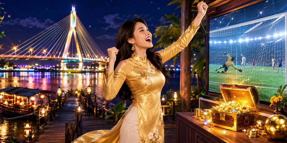 Người phụ nữ mặc áo dài tại Cần Thơ thực hiện nạp tiền thưởng vào tài khoản cá cược trực tuyến